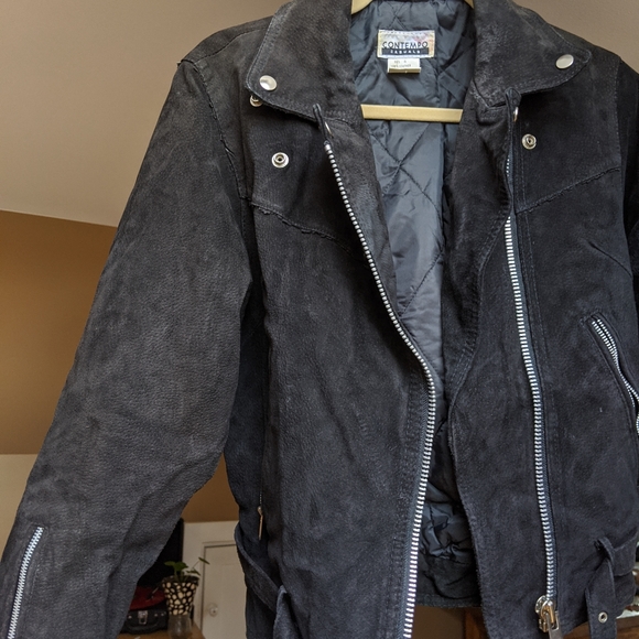 Vintage suede biker jacket - Picture 7 of 8